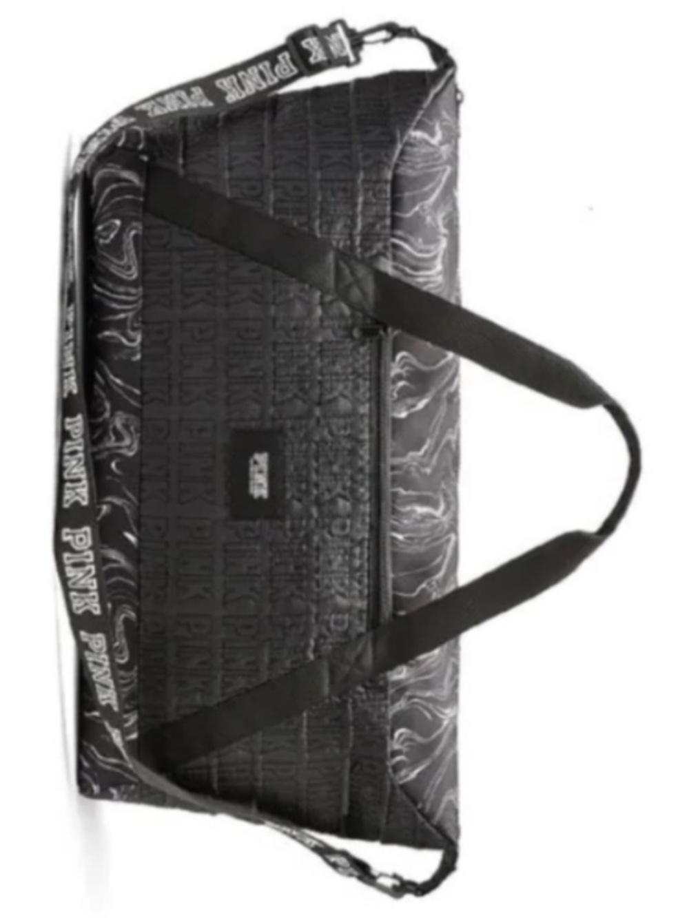 NWT PINK duffle weekender bag—marble